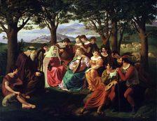 Singers Competition late 18th or 19th century. Artist: Heinrich Anton Dahling