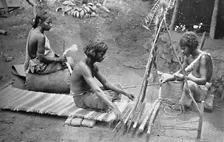 Singhalese weaving mats, 1902. Creator: S. Slinn & Co.