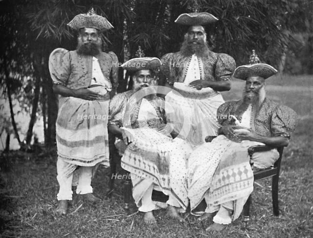 Singhalese men of high rank, 1902. Artist: Unknown.