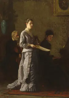 Singing a Pathetic Song, 1881. Creator: Thomas Eakins