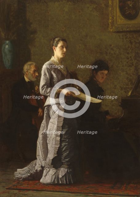 Singing a Pathetic Song, 1881. Creator: Thomas Eakins.