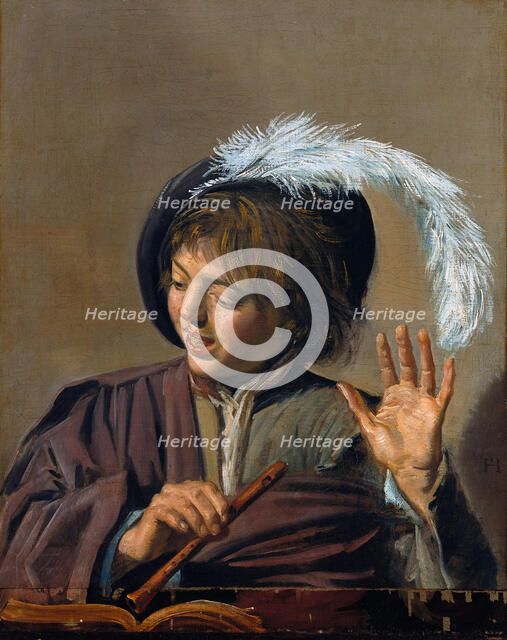 Singing Boy with Flute, c.1623. Artist: Hals, Frans I (1581-1666)