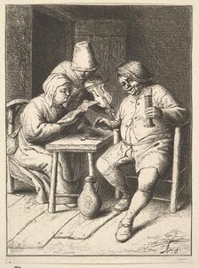 Singing Couple and Violin, 1610-85. Creator: Adriaen van Ostade