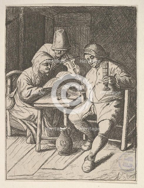 Singing Couples and Violin, 1610-85. Creator: Unknown.