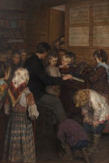 Singing lesson at the village school