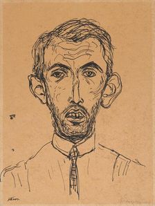 Singing Man (Self-Portrait), 1920-1929. Creator: Arnold Peter Weisz-Kubincan