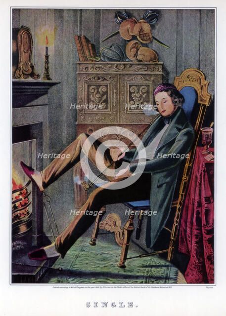 'Single', 1845.Artist: Nathaniel Currier