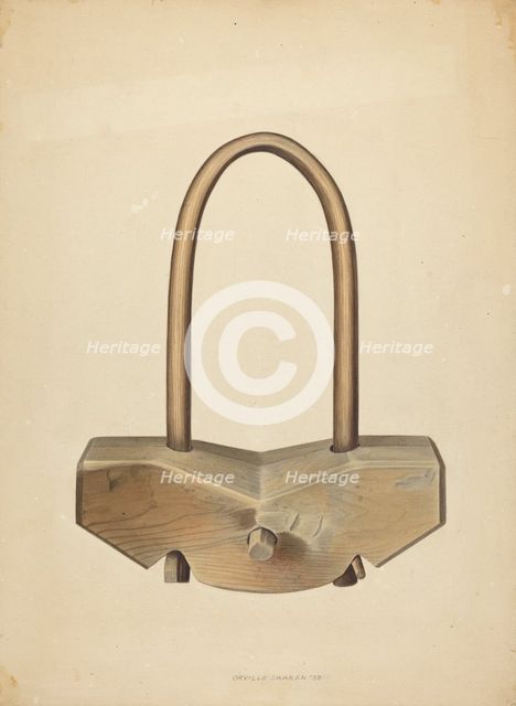 Single Ox Yoke, 1939. Creator: Orville Skaren.