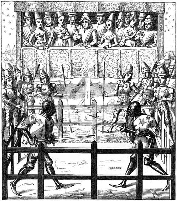 Single combat, 15th century (1849). Artist: Unknown