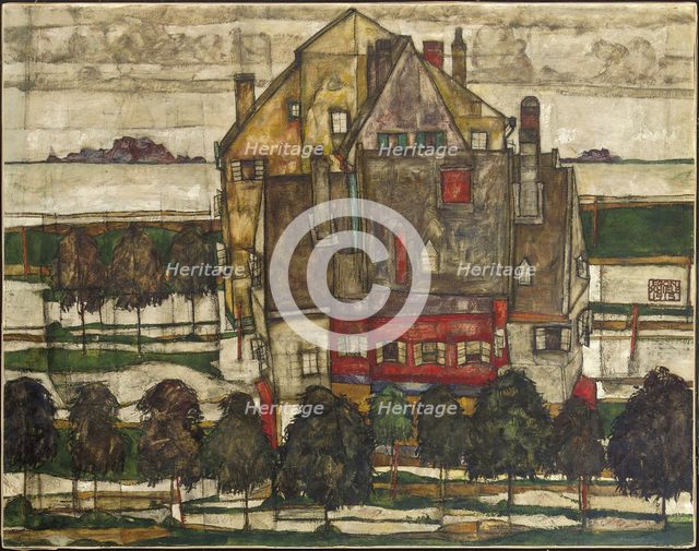 Single Houses, 1915. Artist: Schiele, Egon (1890–1918)