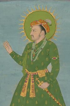 Single Leaf of a Portrait of the Emperor Jahangir, 13th century AH/AD 1825-1875. Creator: Unknown