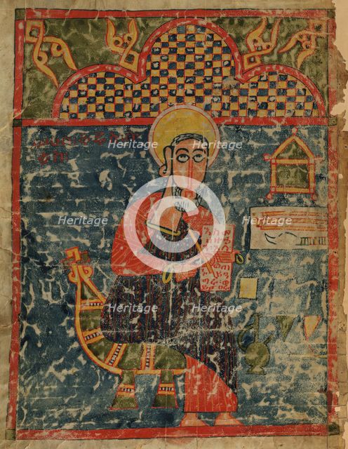 Single leaf with Saint Luke, late 14th century. Creator: Unknown.
