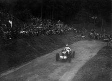 Single-seater MG R type competing in the Shelsley Walsh Hillclimb, Worcestershire, 1935. Artist: Bill Brunell