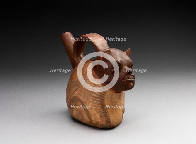 Single Spout Bottle in the form of a Animal with Lined Skin, A.D. 1000/1476. Creator: Unknown.