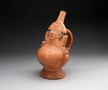 Single Spout Vessel with Molded Abstract Figure, A.D. 1000/1476. Creator: Unknown