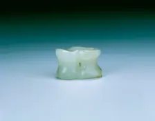 Single white jade astragal, Liao or Jin dynasty, China, 10th-13th century. Creator: Unknown