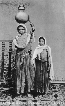 Sindh water carriers, India, 1917