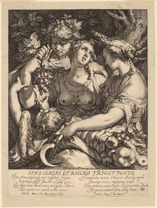 Sine Cerere et Baccho Friget Venus, c. 1600. Creator: Jan Saenredam