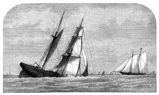 Sinking of a collier off Lowestoft - the yacht Violet at hand, 1873. Creator: Unknown