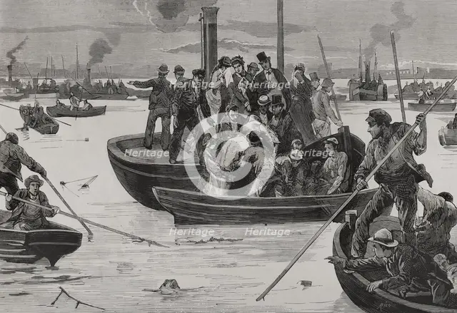 Sinking of SS Princess Alice (3 September 1878), London, 1878.  Creator: Bernardo Rico.