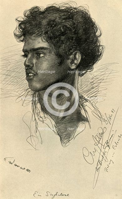 Sinhalese man, Colombo, Ceylon, 1898. Creator: Christian Wilhelm Allers.