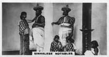 Sinhalese notables, Ceylon, c1925