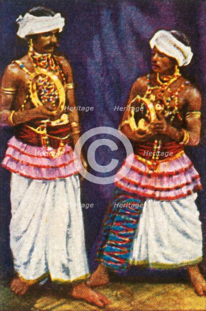 Sinhalese devil dancers from Ceylon, c1928. Creator: Unknown.