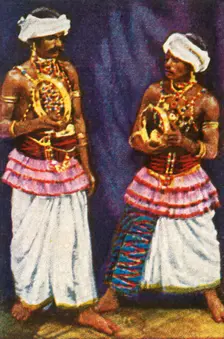 Sinhalese devil dancers from Ceylon, c1928. Creator: Unknown