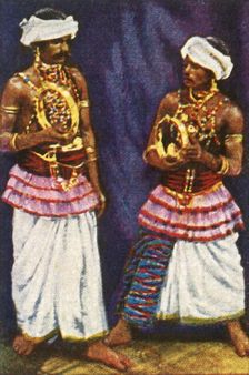 Sinhalese devil dancers from Ceylon, c1928. Creator: Unknown
