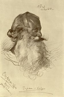 Sinhalese washerman, Kandy, Ceylon, 1898. Creator: Christian Wilhelm Allers