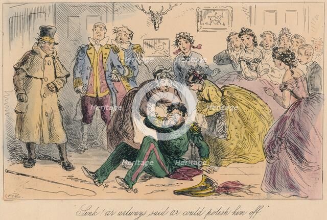 Sink! Ar always said ar could polish him off', 1865. Artist: Hablot Knight Browne.