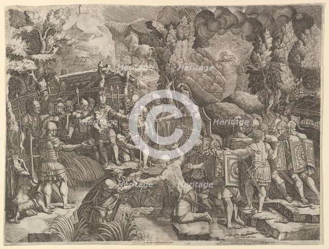 Sinon Deceiving the Trojans, mid-1540's. Creator: Giorgio Ghisi.