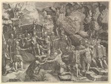 Sinon Deceiving the Trojans, mid-1540's. Creator: Giorgio Ghisi