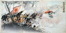 Sino-Japanese war, 19th Century. Japanese print. Private collection
