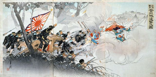 Sino-Japanese war, 19th Century. Japanese print. Private collection Artist: Unknown