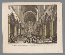 Sint-Bavo church stormed by Protestants in Haarlem, 1752. Creator: Anon