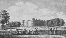 Sion House, view'd from opposite Isleworth Church c1760. Artist: Edward Rooker