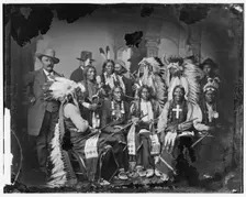 Sioux and Arrapahoe Indian Delegations, between 1865 and 1880. Creator: Unknown
