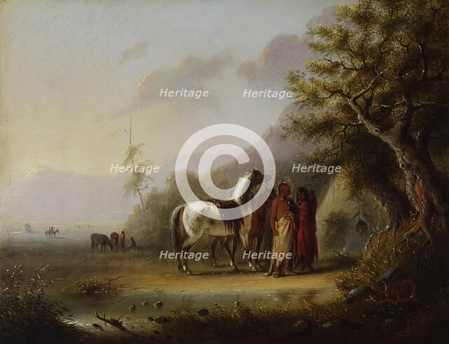 Sioux Indians in the Mountains, c1850. Creator: Alfred Jacob Miller.