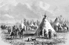 'Sioux village near Fort Laramie; Ocean to Ocean, the Pacific railroad 1875. Creator: Frederick Whymper