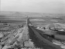 Siphon - the world's longest - which carries water 5 miles to Dead Ox Flat, Oregon, 1939. Creator: Dorothea Lange