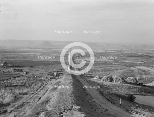 Siphon - the world's longest - which carries water 5 miles to Dead Ox Flat, Oregon, 1939. Creator: Dorothea Lange.