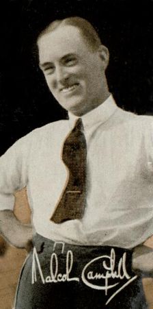 Sir Malcolm Campbell (1885-1948), English racing motorist and motoring journalist, 1935