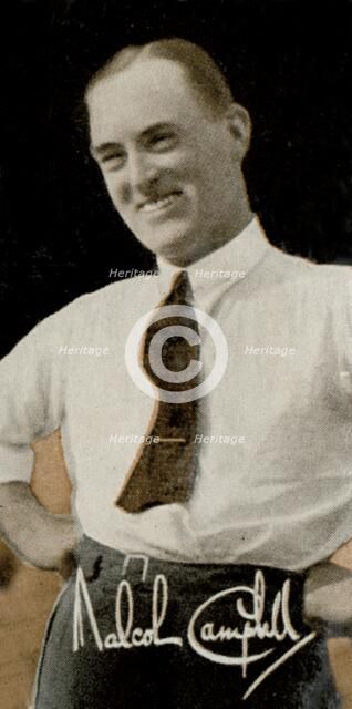 Sir Malcolm Campbell (1885-1948), English racing motorist and motoring journalist, 1935. Artist: Unknown