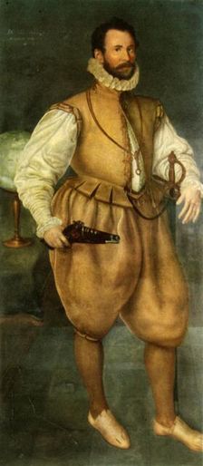 Sir Martin Frobisher late 16th century, (1946). Creator: Cornelius Ketel