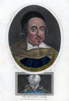 Sir Matthew Hale, 17th century Lord Chief Justice of England, (1808).Artist: J Chapman