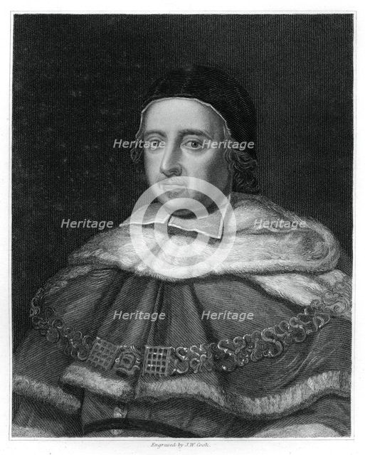 Sir Matthew Hale, Lord Chief Justice of England, (1834).Artist: J W Cook