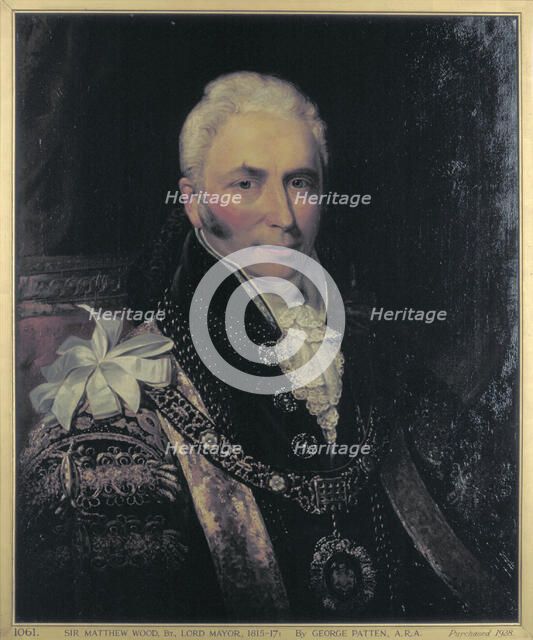 Sir Matthew Wood, Lord Mayor 1815-1817  Artist: George Patten