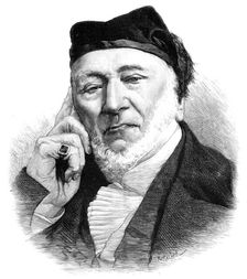 Sir Moses Montefiore, Bart. from a photograph by Messrs. Elliott and Fry, 1883. Creator: R. Taylor