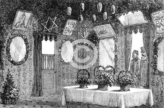 Sir Moses Montefiore's tent for the Jewish Feast of Tabernacles, 1883. Creator: Unknown.